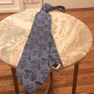 Blue paisley necktie